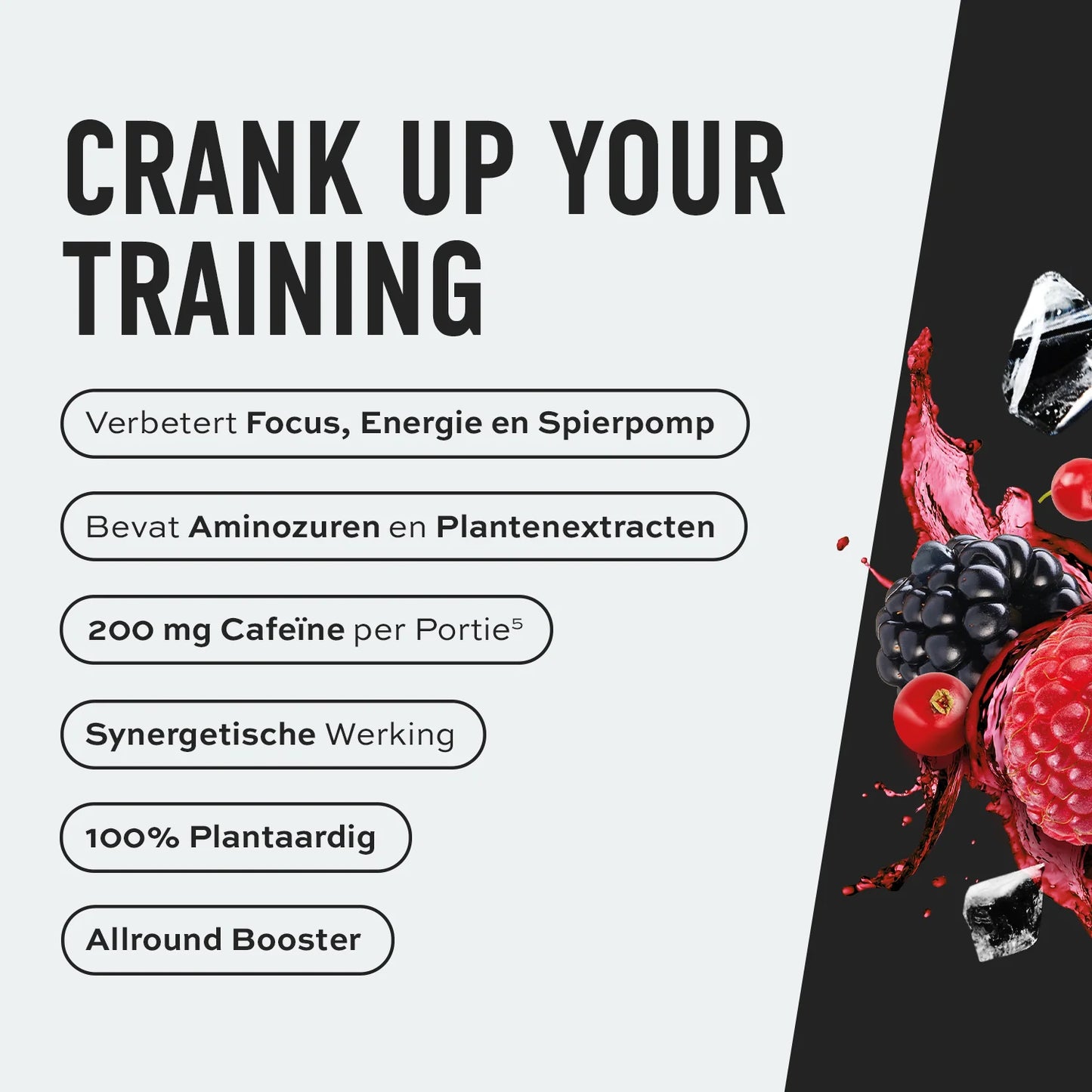ESN Pre Workout Crank Blackberry - Krachtige caffeïne booster