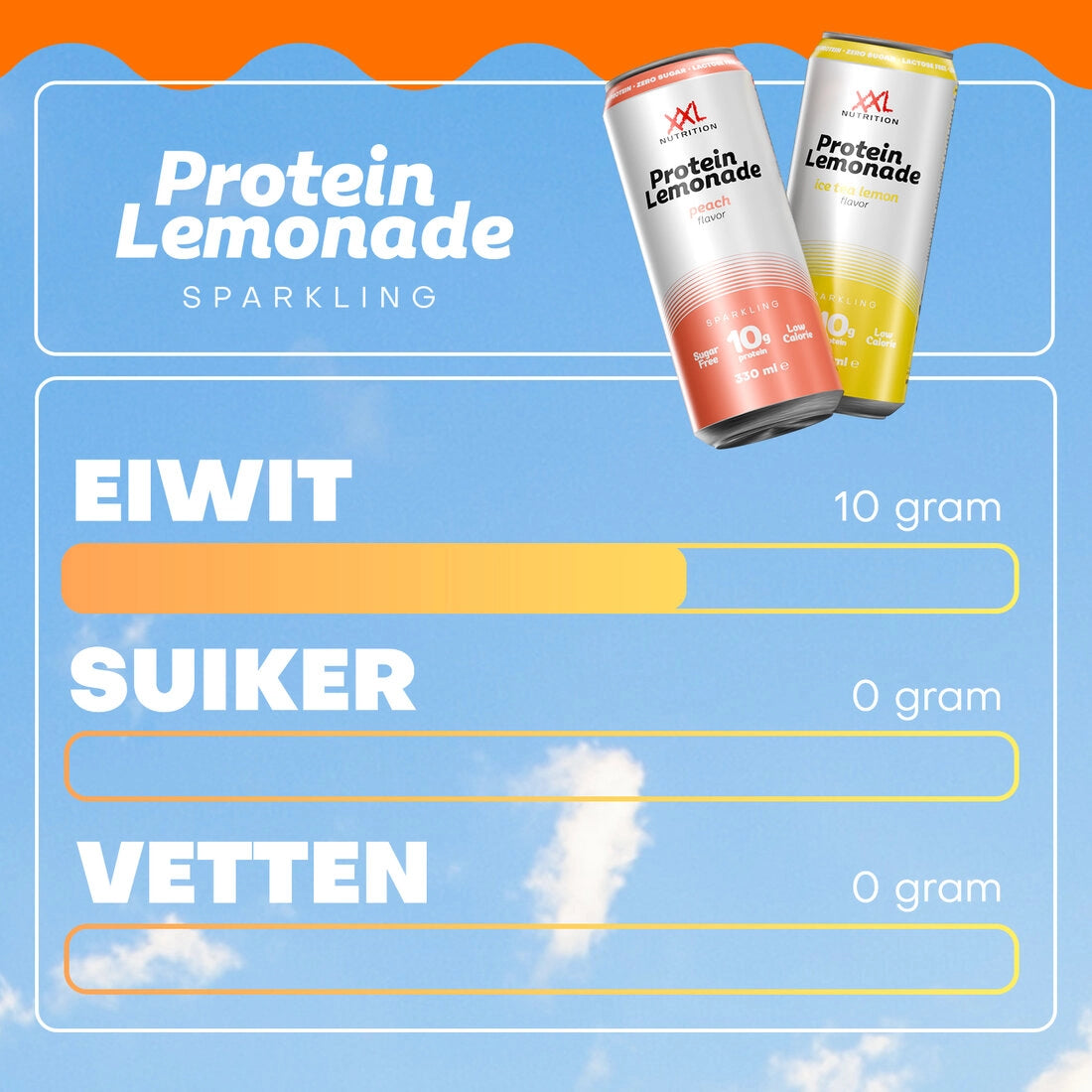 XXL - Proteïne limonade met prik Peach