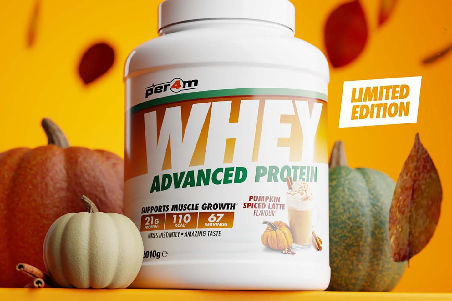 Per4M Whey Proteine - 900 g - Pumpkin Spiced Latte (limited edition)