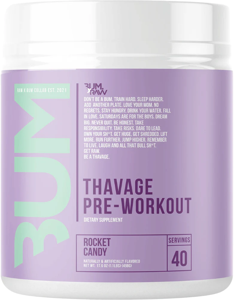 Raw CBUM  Thavage Pre Workout - Rocket Candy