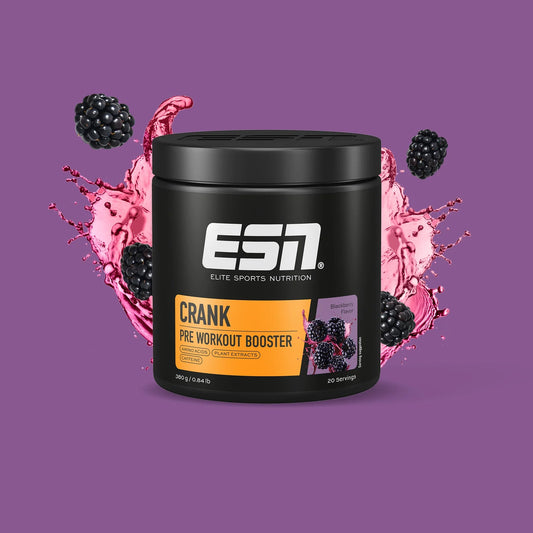 ESN Pre Workout Crank Blackberry - Krachtige caffeïne booster