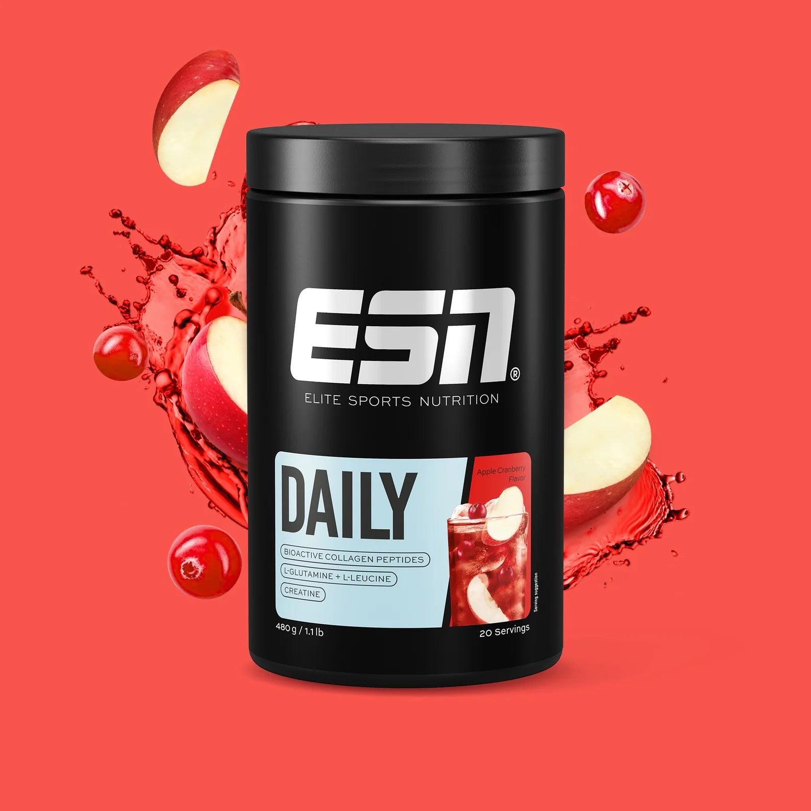 ESN Daily - Apple Cranberry Supplement in a Container