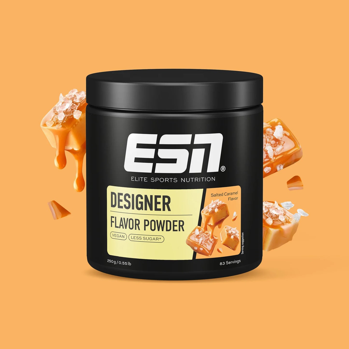 ESN Designer Flavor Powder Salted Caramel verpakking