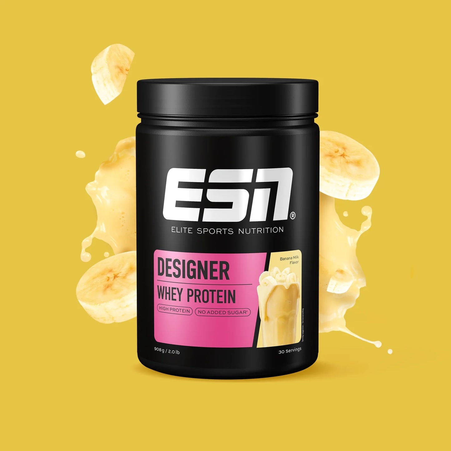 ESN Designer Whey - Banana Milk in verpakking