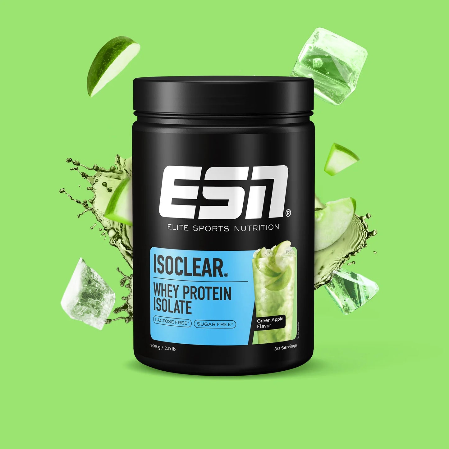 ESN Isoclear Whey Isolate Green Apple verpakking