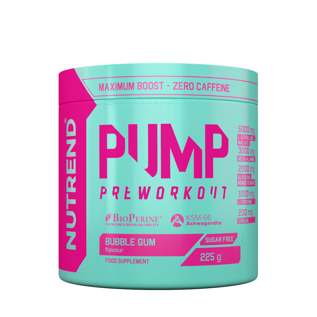 Nutrend Pump pre-workout in Rainbow Flavor verpakking