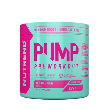 Nutrend Pump pre-workout in Rainbow Flavor verpakking