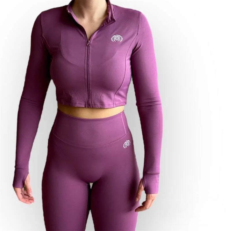 MonkeysFIT - Crop long sleeve zip sweater