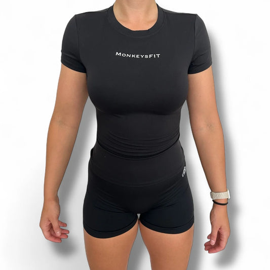 Monkeys Fit - Form Fit Top Black