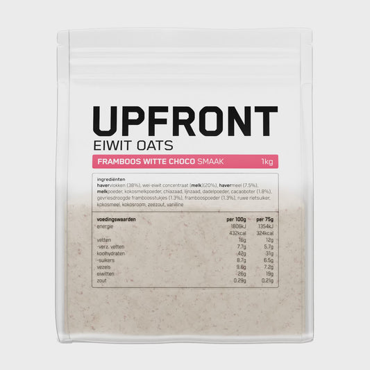 Upfront Eiwit Oats Framboos witte choco