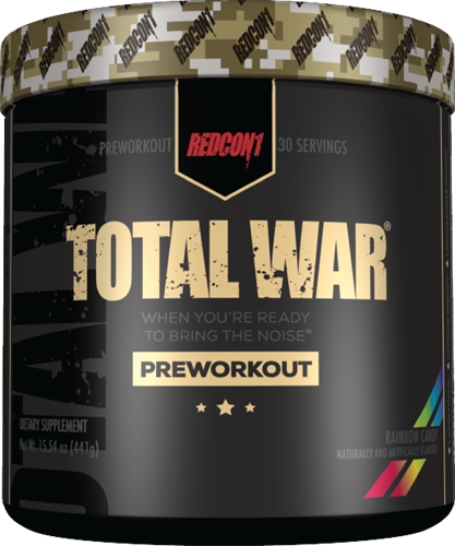 Redcon Total War pre-workout in Rainbow Candy smaak